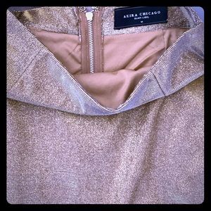 AKIRA black label Long shimmery gold skirt Medium